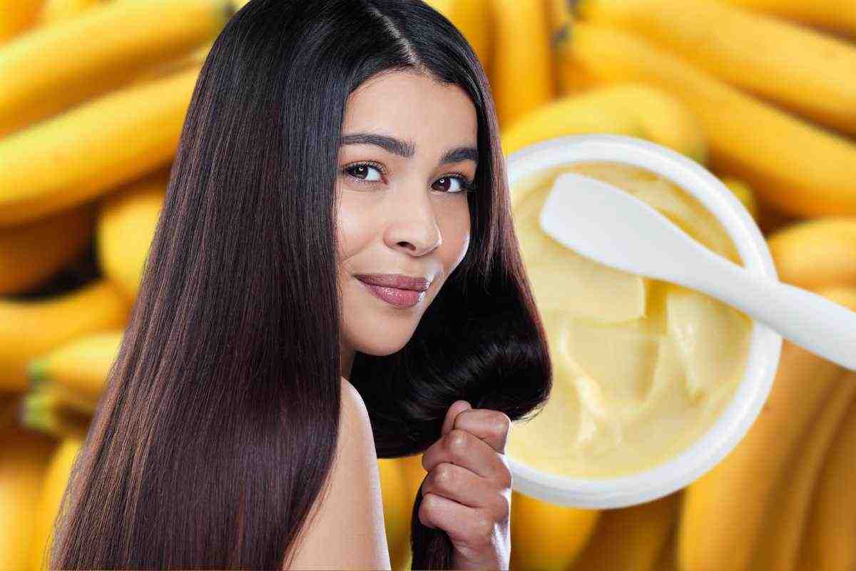 maschera per capelli alla banana